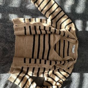 Knitted striped cardigan with matching bralette from Zara